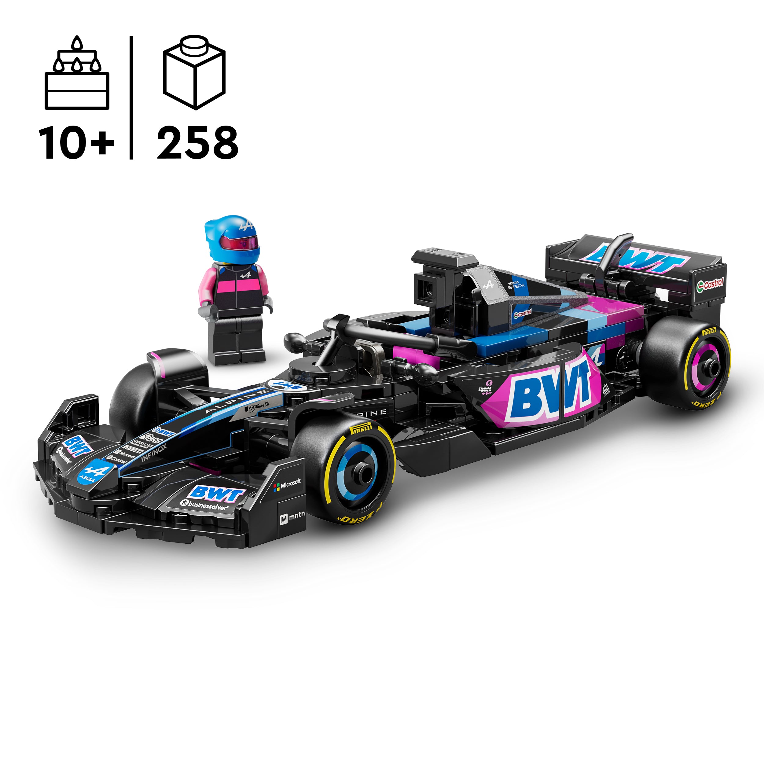 LEGO® 77248 BWT Alpine F1® Team A524 Race Car