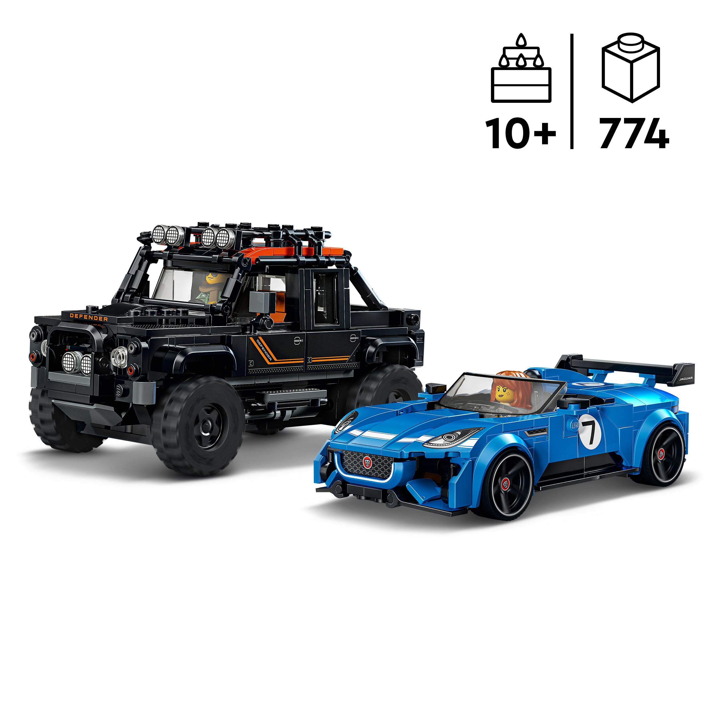 LEGO® 77264 Jaguar Project 7 & Land Rover Defender
