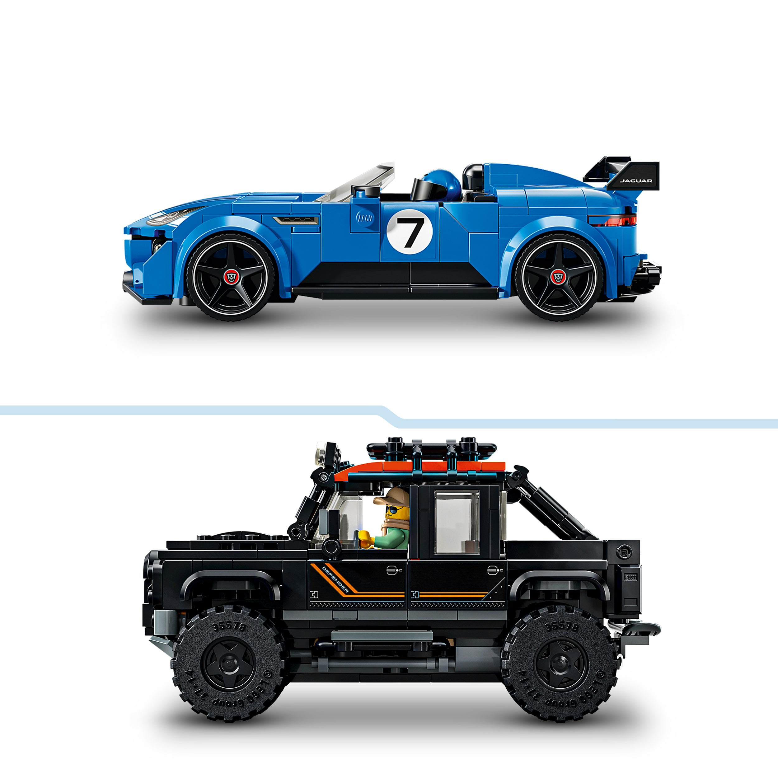 LEGO® 77264 Jaguar Project 7 & Land Rover Defender