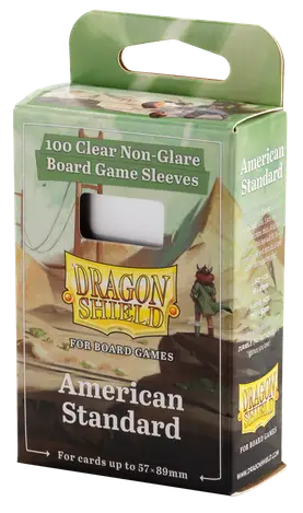 Dragon Shield - Clear/Non-Glare - Board Game American Standard Sleeves (57x89mm)