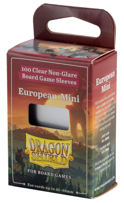 Dragon Shield - Clear/Non-Glare - Board Game European Mini Sleeves (45x68mm)