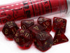 Chessex - Lab Dice 8 - Conjunto de 7 Dados Poliédricos (com dado bónus)