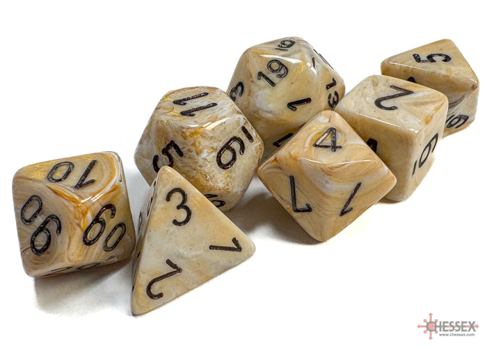 Chessex Marble Polyhedral 7-Dice set