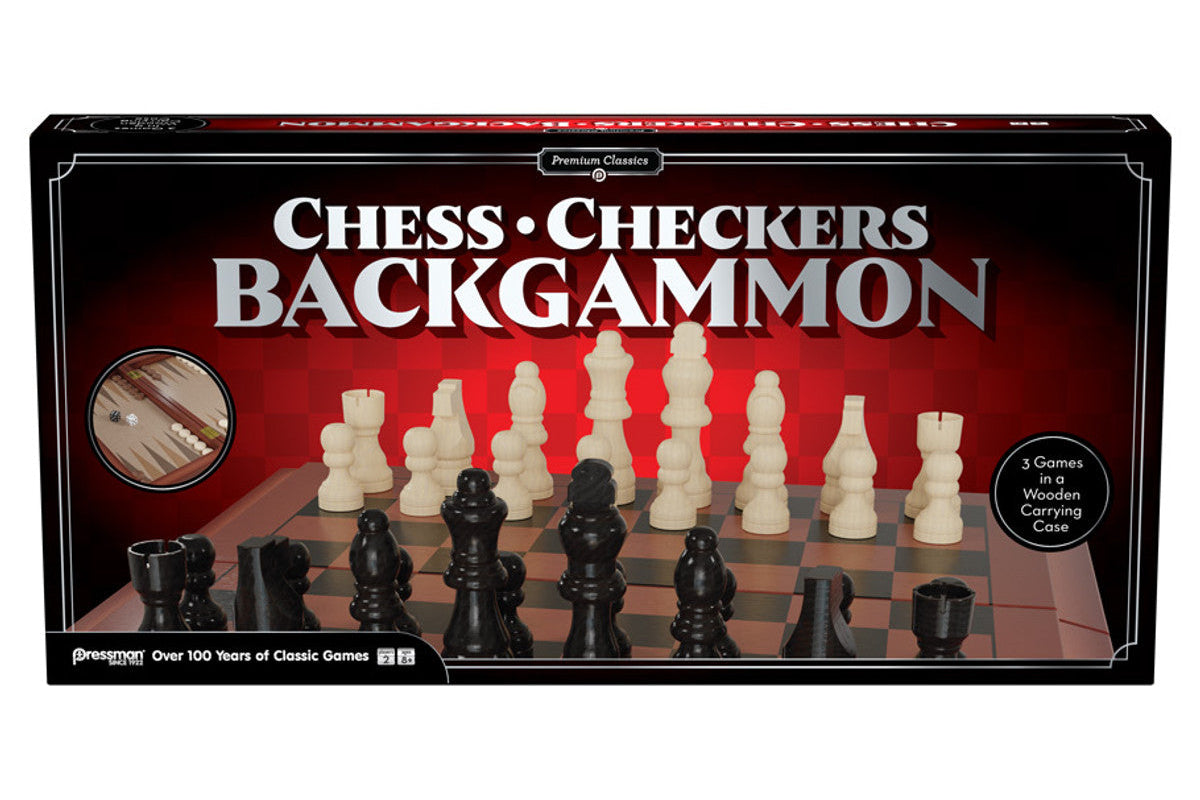 Pressman Premium Classics: Chess, Checkers & Backgammon