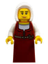 Innkeeper - Female, Dark Red Dress, White Hood (cas586)