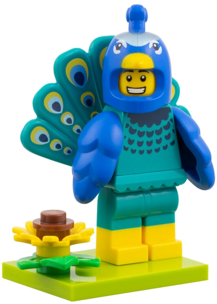 Peacock Costume Fan, Series 28 (Complete Set with Stand and Accessories) (col28-1)