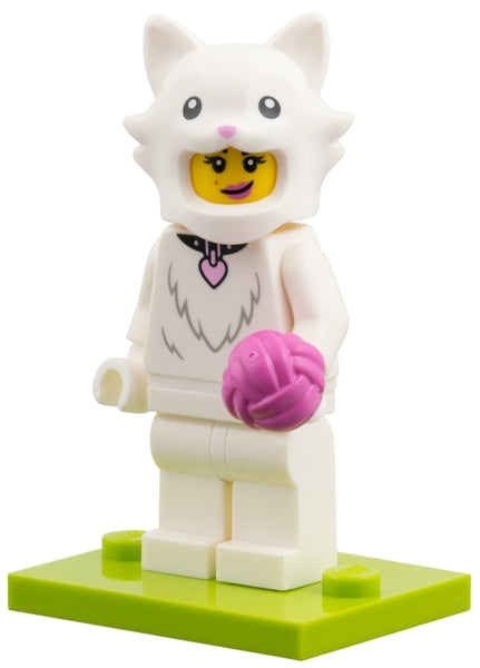 Fluffy Cat Costume Fan, Series 28 (Complete Set with Stand and Accessories) (col28-2)