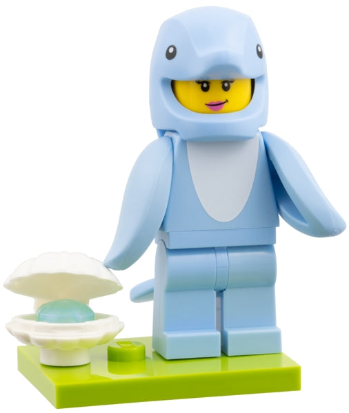 Dolphin Costume Fan, Series 28 (Complete Set with Stand and Accessories) (col28-9)