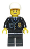 Police - City Suit with Blue Tie and Badge, Black Legs, White Short Bill Cap, Open Grin (cty0210)