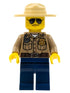 Forest Police - Dark Tan Shirt with Pockets, Radio and Gold Badge, Dark Blue Legs, Campaign Hat, Black and Silver Sunglasses (cty0264)