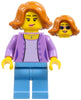 Medium Lavender Jacket over Lavender Shirt, Medium Blue Legs, Dark Orange Female Hair Short Swept Sideways (cty0666)