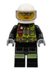 Fire - Reflective Stripes, Black Suit, White Helmet, Silver Sunglasses (cty0972)