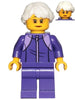 Grandmother - Dark Purple Tracksuit, White Hair, Glasses (cty1024)