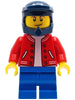 BMX Rider - Male, Red Jacket, Blue Medium Legs, Dark Blue Dirt Bike Helmet (cty1229)