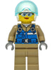 Wildlife Rescue Pilot - Female, Blue Vest, White Helmet, Dark Tan Legs (cty1296)