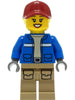 Wildlife Rescue Explorer - Female, Blue Jacket, Dark Tan Legs with Pockets, Dark Red Cap, Bright Light Yellow Hair (cty1305)