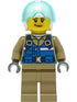 Wildlife Rescue Pilot - Female, Blue Vest, White Helmet, Dark Tan Legs, Smirk (cty1307)