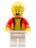 Dynamo Doug - Stuntz Announcer, Red Jacket over Lime Shirt, White Legs, Bright Light Yellow Spiked Hair (cty1325)