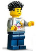 Male, White Shirt with Mountains, Dark Blue Legs, Black Coiled Hair (cty1340)
