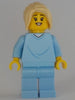 Mother, Bright Light Blue Hospital Gown, Tan Hair (cty1347)