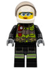 Fire - Reflective Stripes with Utility Belt and Flashlight, White Helmet, Trans-Brown Visor, Safety Glasses, Peach Lips Closed Mouth Smile (cty1355)