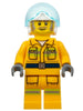 Fire - Reflective Stripes, Bright Light Orange Suit, White Helmet, Dark Tan and Gray Beard (cty1369)