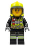 Fire - Reflective Stripes with Utility Belt and Flashlight, Neon Yellow Fire Helmet, Trans-Brown Visor, Peach Lips (cty1371)