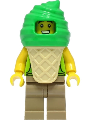 Ice Cream Vendor - Male, Lime Hoodie, Bright Green Ice Cream Suit (cty1389)