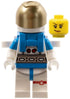 Lunar Research Astronaut - Female, White and Dark Azure Suit, White Helmet, Metallic Gold Visor, Backpack Clips, Smirk (cty1413)