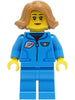 Lunar Research Astronaut - Female, Dark Azure Jumpsuit, Medium Nougat Hair, Glasses (cty1422)