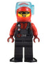 Police - Crook, Female, Red and Pearl Dark Gray Diving Suit, Black Flippers, Red Helmet and Air Tanks, Trans-Light Blue Diver Mask (Betsy Bass) (cty1448)