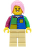 Passenger - Female, Blue Shirt, Tan Legs, Bright Pink Hair (cty1474)
