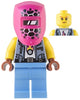 Mechanic - Female, Sand Blue Vest, Medium Blue Legs, Black Helmet, Magenta Welding Visor (Mech.Max) (cty1539)