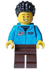 Cozy House Resident - Male, Dark Azure Jacket with Classic Space Logo, Dark Brown Legs, Black Short Coiled Hair (cty1583)