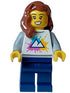 Cozy House Resident - Female, White Shirt with Mountains Logo, Dark Blue Legs, Reddish Brown Hair (cty1584)