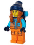 Arctic Explorer - Female, Orange Jacket, Dark Orange Braids with Dark Blue Beanie, Freckles, Backpack (cty1614)