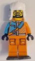 Arctic Explorer - Male, Orange and Medium Azure Jacket, Dark Blue Ushanka Hat, Black Beard, Glasses, Dark Bluish Gray Snowshoes (cty1630)