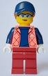 Female - Coral Jacket over Sweater, Dark Red Legs, Dark Blue Cap, Dark Orange Hair (cty1632)