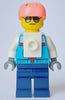 Rock Climber - Male, Dark Azure Jacket, Dark Blue Legs, Coral Sports Helmet, Sunglasses (cty1635)