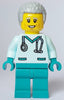 Veterinarian - Male, Light Aqua Scrubs, Dark Turquoise Legs, Light Bluish Gray Hair (cty1649)