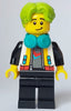 DJ - Male, White Jacket, Black Legs, Lime Hair, Dark Turquoise Headphones (cty1653)
