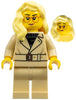 Tourist - Female, Tan Jacket and Legs, Bright Light Yellow Hair over Shoulder, Glasses (cty1654)
