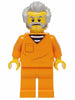 Police - City Jail Prisoner Male, Orange Prison Jumpsuit, Light Bluish Gray Hair, Beard and Sideburns (cty1701)
