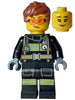 Fire - Female, Black Jacket and Legs with Reflective Stripes, Reddish Brown Messy Hair, Safety Glasses (cty1748)