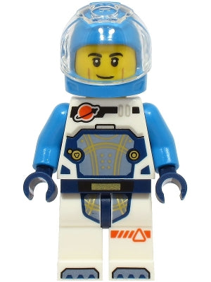 Astronaut - Male, White Spacesuit with Dark Azure Arms, Dark Azure Helmet (cty1758)