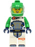 Astronaut - Female, White Spacesuit with Bright Green Arms, Bright Green Helmet (cty1759)