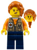 Jungle Photographer - Female, Dark Tan Vest over Orange Shirt, Dark Blue Legs, Dark Orange Hair (cty1766)