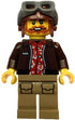 City Jungle Pilot - Dark Brown Jacket over Red Shirt, Dark Tan Legs, Reddish Brown Aviator Cap, Dark Bluish Gray Goggles (cty1767)