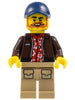 City Jungle Explorer Pilot - Male, Dark Brown Jacket over Red Hawaiian Shirt, Dark Tan Legs with Pockets, Dark Blue Cap, Dark Orange Beard (cty1778)