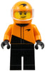 Formula 1 Driver, McLaren - Male, Black and Orange Racing Suit, Orange Helmet, Trans-Clear Visor, Stubble (cty1846)